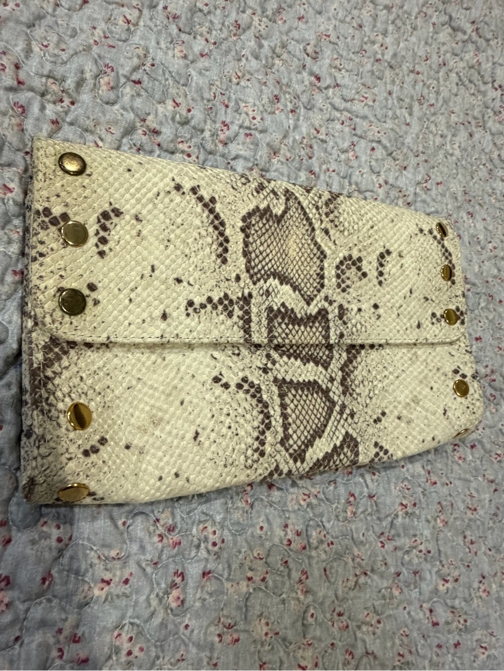 Hammitt Snake-Print Foldover Clutch